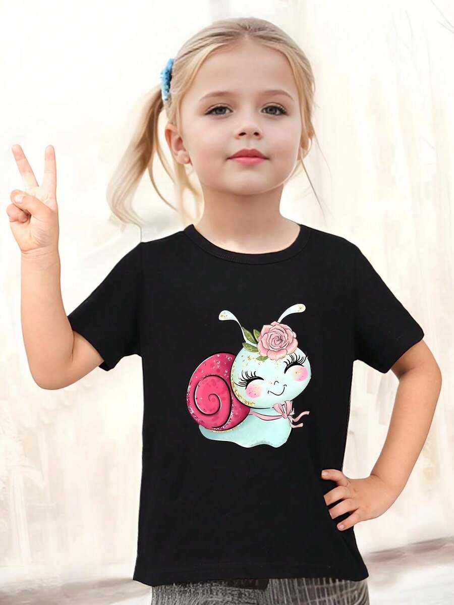 Camisetas para niñas - Negro - Ver 1
