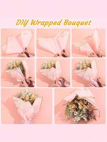 Flower Wrapping Paper, Marked Phnom Penh Korean Style Bouquet Wrapping Paper, Decorative Flower Supplies For DIY Crafts Gift Wrapping, 23" X 23", Wrapping Paper, Tissue Paper, Bouquet Supplies, Pink Tissue Paper For Gift Bags And Wrapping - 彩色 - 查看 8
