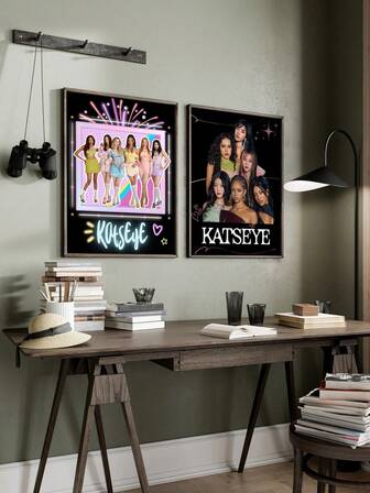 1pc Unframed KATSEYE Anime Wall Art Print - Vibrant Female Character Canvas Poster, Ideal For Modern Home & Office Decor, Perfect Gift For Fans, Anime Room Decor | Vibrant Character Design | Lightweight Canvas, Anime Wall Art