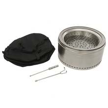 Fire Pit Folding Smokeless Firepit Stainless Steel Portable Outdoor Firepit Fire Pits For Outside Camping - Silver - View 4