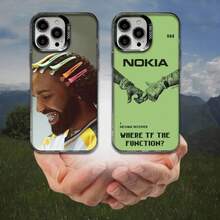 Funda de teléfono Nokia de Drake Rapper compatible con  16,15,14,13,12,11,8,7,Pro,Max,Plus,Mini,XS,SE, anti-caída, negra mate dura, compatible con funda de  17, funda de  17 Pro, funda de  17 Pro Max - z4 - Ver 3