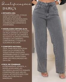 Wide Leg Jeans For Women 100% Denim Gaven Premium Thick Fabric - 灰色 - 查看 6