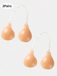 2 pares de sujetadores adhesivos para mujer, sujetadores push-up reutilizables, invisibles y sin espalda para todas las estaciones, sujetadores adhesivos push-up, sujetadores de tiras para Halloween, sujetadores sin tirantes, sujetadores adhesivos de silicona para disfraz de mujer, vestido elegante para mujer. - Multicolor - Ver 9