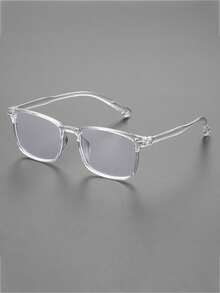 1 Pair Men's Modern Minimalist Classic Timeless Transparent Glasses, Suitable For Office Reading, Street Photography, Outdoor Leisure Activities, And Daily Life Decoration. - 無色 - 查看 1