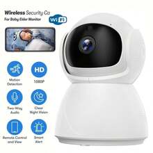 Wireless WiFi Smart Home Camera, Indoor/Outdoor Security Camera, Cctv Camera Wifi,PTZ Camera, 1080P High-Definition Indoor Security Monitoring, Safety Camera Specially Designed For Babies And Pets, 355° Panoramic Surveillance Video, Night Vision Function, Two-Way Communication, SD/Cloud Storage, Property Monitoring.