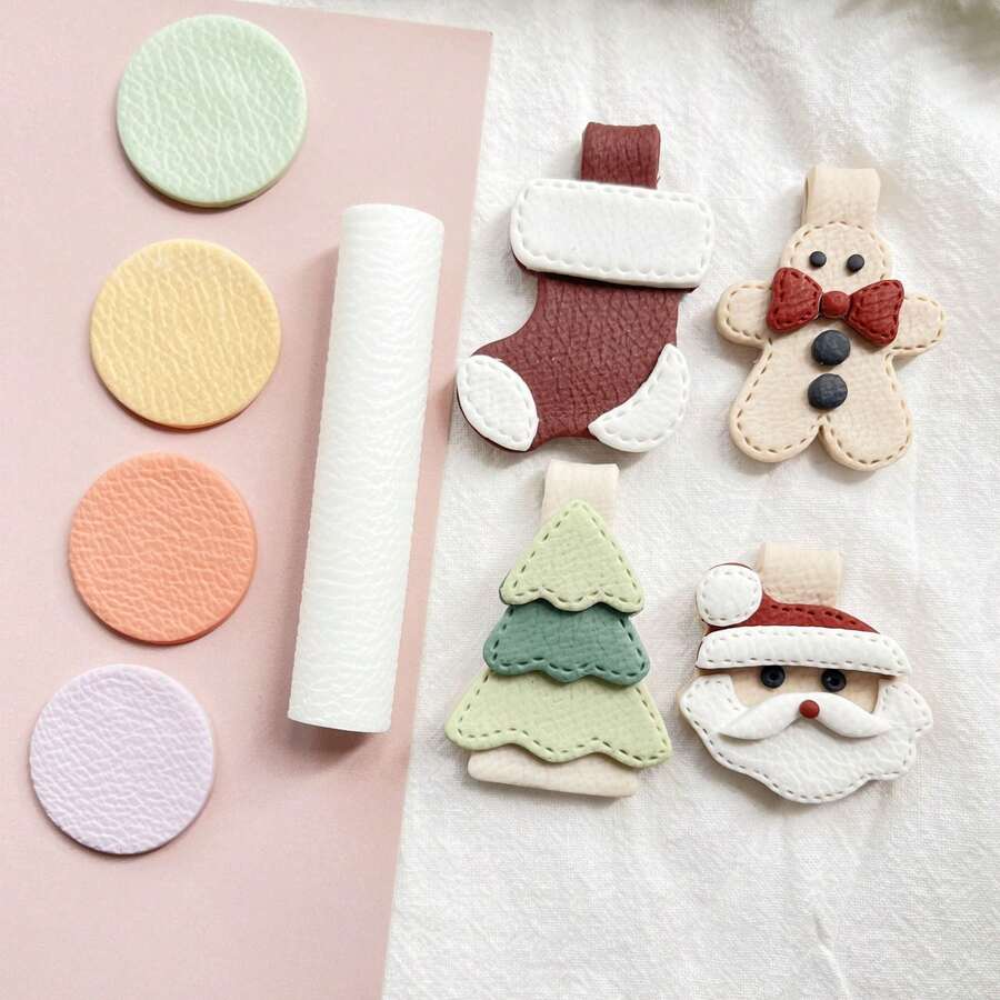 Leather Texture Roller, Polymer Clay Texture Roller | Embossing Pottery Texture Rollers For Jewelry Making, Like Polymer Clay Texture Sheets, Work With Polymer Clay Cutter Ideal For DIY Crafts, Art Design, And Jewelry Making