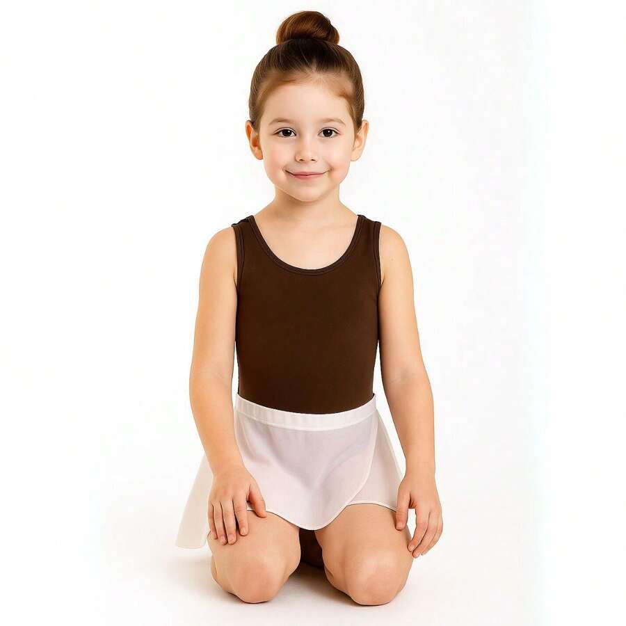 Collant Infantil Menina Regata Uniforme Ballet Jazz Ginastica Colorido 04 ao 14 Canelado