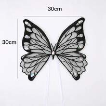 Alas de perro, mariposa brillante, decoración trasera para mascotas, accesorios creativos para gatos, ropa para perros pequeños y medianos, suministros para mascotas - Negro - Ver 13