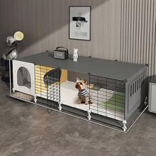 Small Pet Cage With Tray, Indoor Home Use Small Dog Villa House, Rabbit Cage For Small Animals - Multicolor - View 1