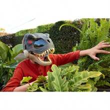 Mattel  Rebirth TRex Rage N Roar Mask With LED Light Up Eyes Blink Action With 3 Level Aggression Effect Dinosaur Costume Headgear Toy