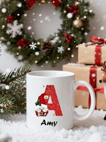 1/2/4 buc, Cană de Crăciun cu nume personalizat, Cană de cafea personalizată, Cană personalizată cu nume + literă, Cadou personalizat de Crăciun de Anul Nou, Cadou de aniversare pentru ea, Căni personalizate, Cadou de Crăciun, Cadou de sărbători, Cadou de ziua de naștere, Cană de Crăciun, Cană de cafea, Cană cu ciocolată caldă, Cană de Crăciun, Cană de cafea drăguță, Cană cu literă, Cadou de Crăciun, Cadou personalizat, Cană cu inițială, Cană de cafea de sărbători