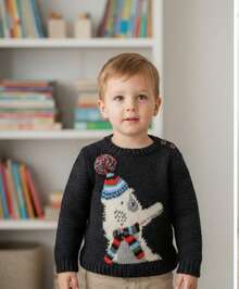 Young Boys Sweaters - Gris Oxford - View 3