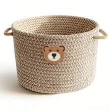 Bohemian Woven Storage Basket With Hand-Braided Design, Versatile Desktop Organizer For Entryway Bathroom Bedroom, Perfect Container For Cosmetics Toiletries Sundries Toys Clothes Accessories, Decorative Home Organization Solution - Multicolor - View 14