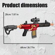 Outdoor Foam Shooting Toy Gun, Suitable For Parties And Group Activities, Universal Toys For Boys And Girls, Ideal Choice For Christmas And Halloween Gifts - Đỏ - Xem 5