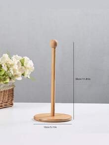 Soporte para toallas de papel de bambú, dispensador de toallas de papel de cocina, soporte para toallas de papel para encimera, soporte para rollos de toallas de papel de bambú, soporte para servilletas en el escritorio, estante para toallas de cocina, estante para pañuelos en la cocina, comedor, restaurante, soporte para envoltorio de plástico, artículos para la mesa, almacenamiento de cocina, organizador, soporte estándar para rollo para gabinete, soporte con base antideslizante - Multicolor - Ver 9