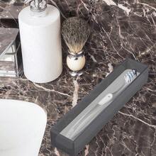 Linkidea Acrylic Toothbrush Holder With Drainage Hole, Bathroom Drawer Organizer With Drying Diatomite Stone, Compatible With Toothbrush - Grey 2 Pack - View 6
