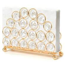 Suporte de Guardanapo de Cristal Elegante de Metal, Suporte Vertical de Guardanapo de Cristal Brilhante, Decoração de Mesa de Cozinha, Ótimo Dispensador de Toalha de Papel Moderno para Sala de Estar, Mesa de Jantar, Quarto, Bar - Multicolorido - Visão 1