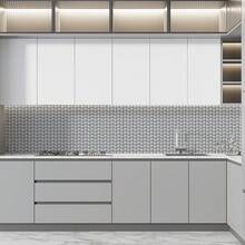 Paper and Wall Washable Tile Wall Sticker Kitchen Sink Beige White Various Models - Stainless Steel Adhesive Tile - View 5