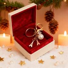 巴黎塔珍珠钥匙扣，个性化马钥匙扣，手提包配饰，圣诞节礼物，生日礼物，青少年钥匙扣，客厅装饰品，返校季装饰品 - 彩色 - 查看 7