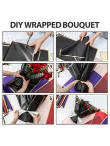 Flower Wrapping Paper, Marked Phnom Penh Korean Style Bouquet Wrapping Paper, Decorative Flower Supplies For DIY Crafts Gift Wrapping, 23" X 23", Wrapping Paper, Tissue Paper, Bouquet Supplies, Pink Tissue Paper For Gift Bags And Wrapping - 黑色 - 查看 8