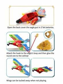 1 Stück automatisch rotierendes Papagei Dekor interaktives Katzen Spielzeug