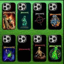 Funda de teléfono de la banda musical M-Megadeth para 17, 16, 15, 14, 13, 12, 11, Mini, Pro, Max, cubierta negra de silicona mate gris - Z3 - Ver 3