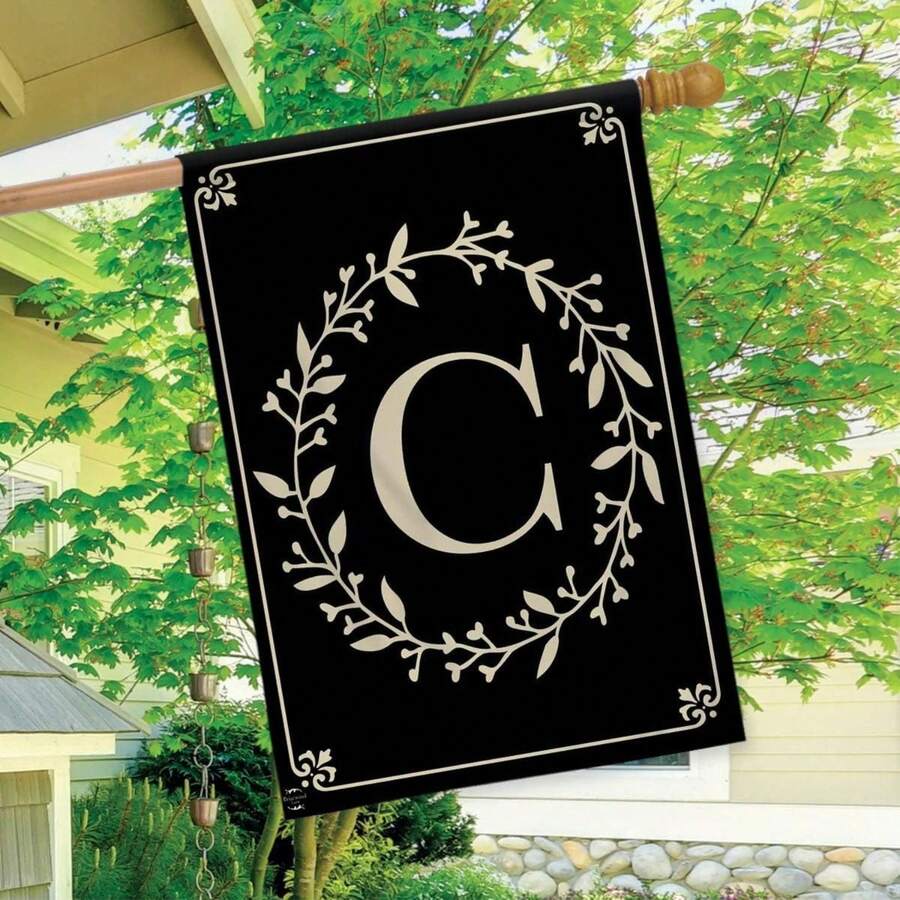 Classic Monogram Letter M Double-Sided Everyday Double Sided House Flag 40" X 28" Briarwood Lane, Room Decor Home Decor - Classic C - 查看 1