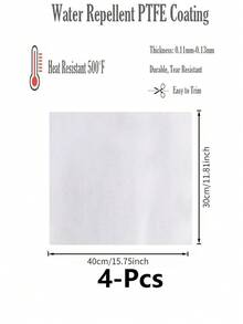 Reusable Oven Paper, 4 Pieces Permanent Oven With Nonstick Coating Heat Resistant Oven Paper (15.7inch X 23.6inch)Suitable For Baking Pans, Cake Molds