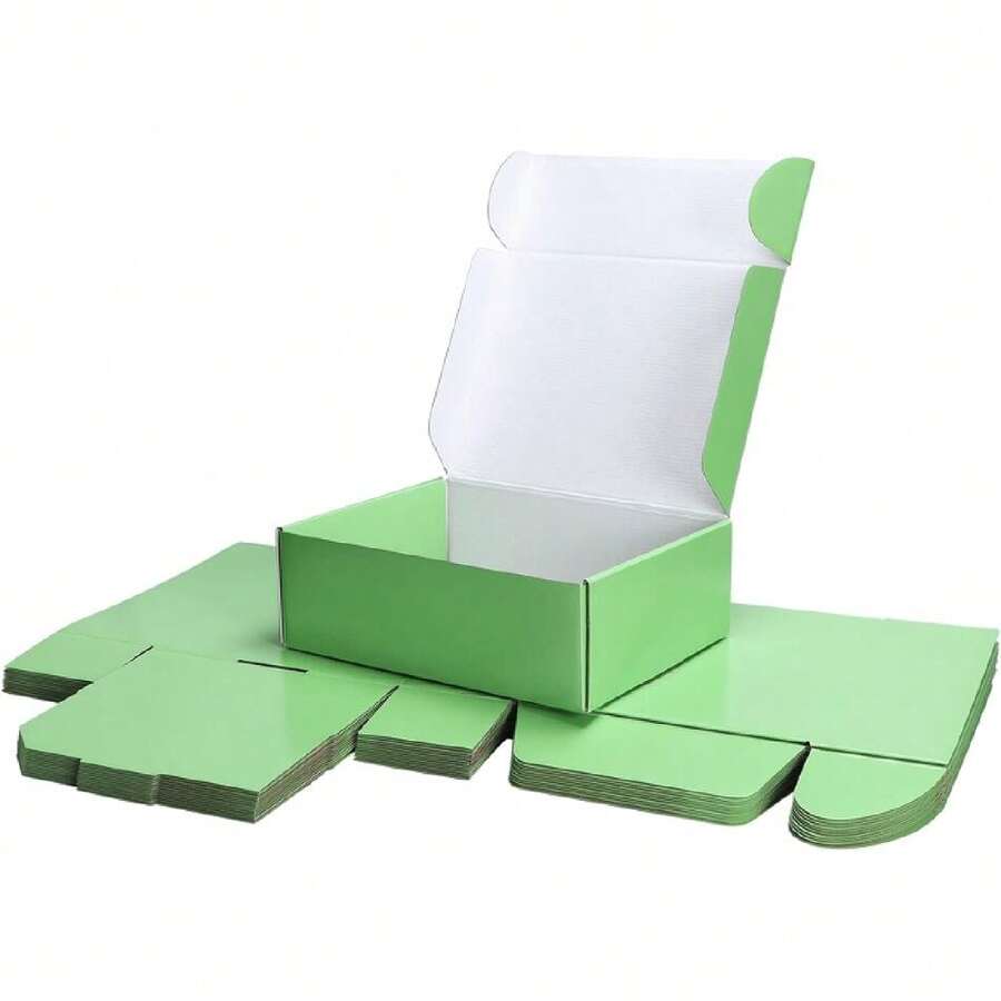 12x9x4 Inch Gift Shipping Boxes Bulk 20 Pack Green, Tab Lock Tuck Top Mailing Boxes For Packaging Small Business, Medium Cardboard Mailer Boxes For Wrapping Present,23941182 - 薄荷綠 - 查看 1