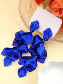 1 Pair Of Baroque Style Petal Pendant Earrings - Đá quý - Xem 2