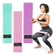3 Bandas de Resistencia Ejercicio Cadera Piernas Glúteos, set de 3 bandas elásticas de resistencia para entrenamiento de cadera piernas y glúteos ideal para gimnasio y ejercicios en casa, diferentes niveles de resistencia para progresión y rehabilitación, material duradero y antideslizante, incluye guía de ejercicios, envío confiable - Multicolor - Ver 3