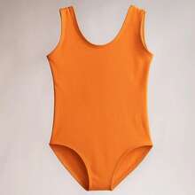 Girls' Leotard Tank Top Uniform Ballet Jazz Gymnastics Colorful 04 To 14 - 橘色 - 查看 2