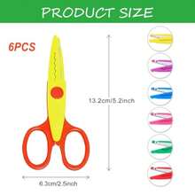 Craft Scissors Decorative Edge For Crafting Scissors Zig Zag Adults Back To School Supplies Scrapbook Scrapbooking Fancy Pattern Design Create Fun Decorative Borders 6 Pack - như hình ảnh - Xem 2