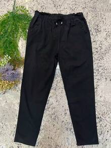 Women's Plusd Pants In Stretch Twill Fabric - 黑色 - 查看 5