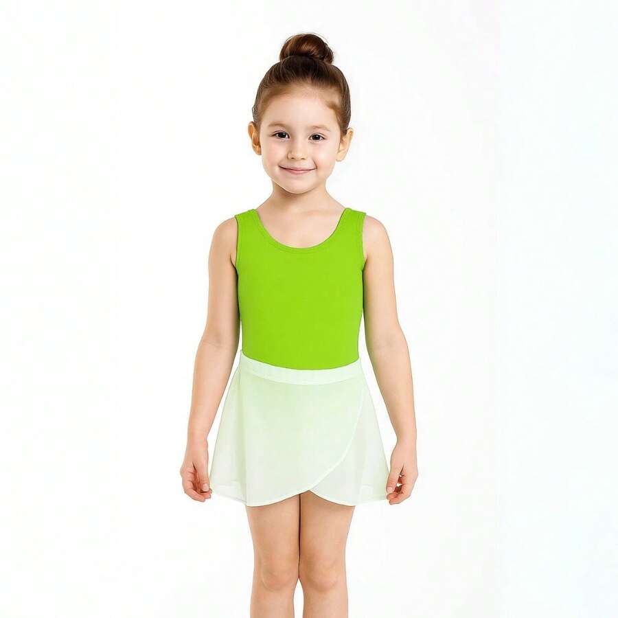Girls' Leotard Tank Top Uniform Ballet Jazz Gymnastics Colorful 04 To 14 - 綠色 - 查看 1