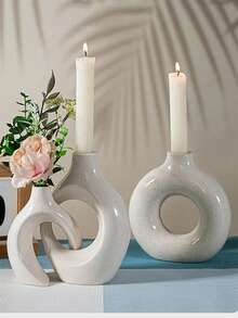 2pcs Creative Couple Series Home Decor Vases, Large And Medium Size Desktop Ornaments, Suitable For Indoor Decoration, All Seasons, Relatively Small Size, Please Read Carefully Before Purchase. - Multicolor - View 8
