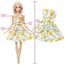 12 Pieces 11.5 Inch Doll Clothes Including 6 Sets Dresses, 1 Bag And 5 Headwear, Colorful Casual Style,Party Outfit, Doll Dress Up Game Toys Birthday Gift Christmas Stocking Stuffers(Doll Not Included)