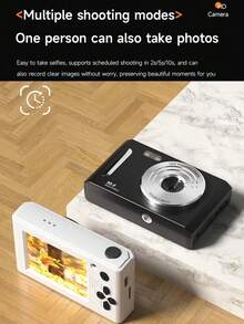 Campus Digital Camera For Teens With High Definition Front And Rear Dual Photography, Retro Card Travel Photography (No Card)