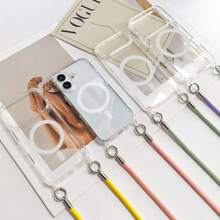 2025 New Apple17, Apple17pro And Apple17ProMax Phone Cases With Crossbody Strap, Lanyard Style For Easy Carrying - 淺灰色 - 查看 4