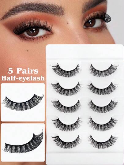 Homaylash 5 Cặp Lông Mi Giả 5D Volume, Lông Mi Giả Nga Cong Lớn, Lông Mi Giả, Lông Mi Giả