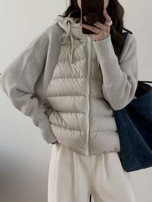 Women Winter Coats - Grey - View 1