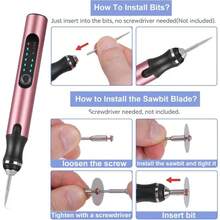 USB Rechargeable Custom Engraving Pen, Cordless Portable Tool For Metal Wood Glass And Plastic Electric Engraving Pen Kit Engraving Tool For Beginners - Butterfly - View 5