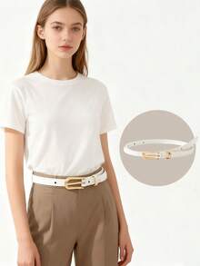 4 件/1 件女孩细金色带扣腰带套装（不含打孔工具）夏季、秋季、秋季、#ChristmasStyle - 100 - 查看 9