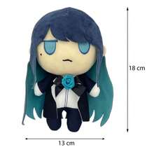 Muñeca de peluche Ado Hibana, modelo kawaii, cantante japonesa, traje azul, anime, tamaño 18 cm, juguete suave para niños y colección, decoración de habitaciones, regalo original, modelo coleccionable, alta calidad de fabricación - Ado (Ojos Cerrados) - Ver 5