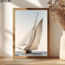 1 bức tranh sơn dầu hiện đại trên vải canvas, khắc họa hình ảnh một chiếc thuyền buồm trên biển. Áp phích in theo phong cách cổ điển với hình ảnh một con tàu gỗ căng buồm. Trang trí tường phòng khách, hành lang, phòng học, phòng ngủ. Trang trí tường, trang trí mùa thu (không có khung) - Nhiều màu - Xem 9
