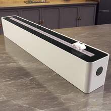 Dispenser de folie alimentară de bucătărie în stil clasic, cu folie de aluminiu și cutie de tăiere a foliei alimentare, suport pentru tăierea pungilor alimentare, saci de gunoi, convenabil pentru bucătărie, rafturi de depozitare a pungilor de plastic - 801 Clasic - Vizualizare 4