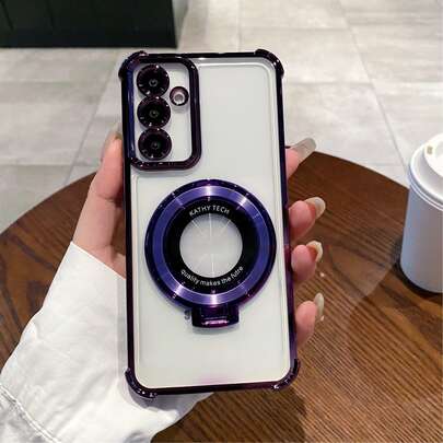 适用于三星 Galaxy A123456789987654321 的 45G 电镀磁吸防摔透明手机壳，也兼容苹果 11/12/13/14/15/16 Pro Max 系列、S25/S24/S23/S22 系列/A 系列、OPPO、红米、摩托罗拉、Pixel 等品牌手机。