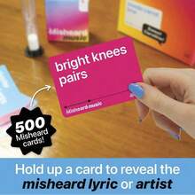 听错的音乐 - 500 张搞笑歌词卡，音乐游戏，有趣的纸牌游戏，娱乐音乐游戏，棋盘游戏纸牌游戏，适合成人和青少年，非常适合与朋友聚会、派对、家庭活动、圣诞派对、节日派对、新年庆祝活动、团体聚会、节日场合、派对 - 彩色 - 查看 7