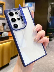 Transparent Acrylic Shockproof Protective Case With Hidden Business Lens Stand, Compatible With Samsung Galaxy S26 Ultra, S25, S24 Ultra, S22 Ultra, S23 - Blue - View 3