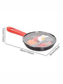 Set de 8 piezas de juguetes de cocina de imitación para niños, sartén de imitación para niños pequeños, utensilios de cocina DIY - Multicolor - Ver 7